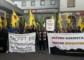 SOYKIRIMCI TÜRK DEVLETİNİN ROJAVA’YA YÖNELİK SALDIRILARI PROTESTO EDİLİYOR
