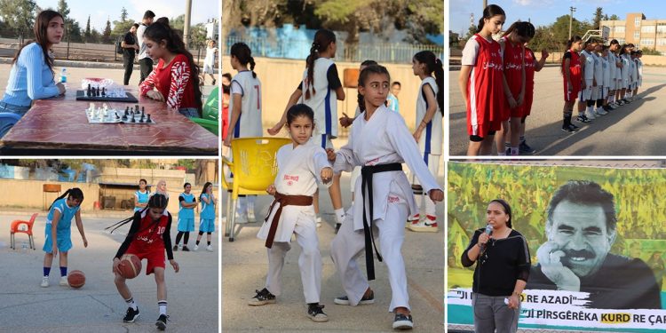 PYD’li genç kadınlar tarafından Şehit Berîtan Hevî anısına spor etkinliği düzenlendi