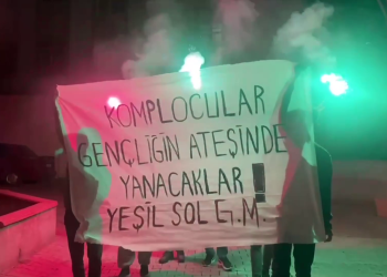 YSP Gençlik Meclisi üyelerinden, 9 Ekim komplosuna karşı eylem