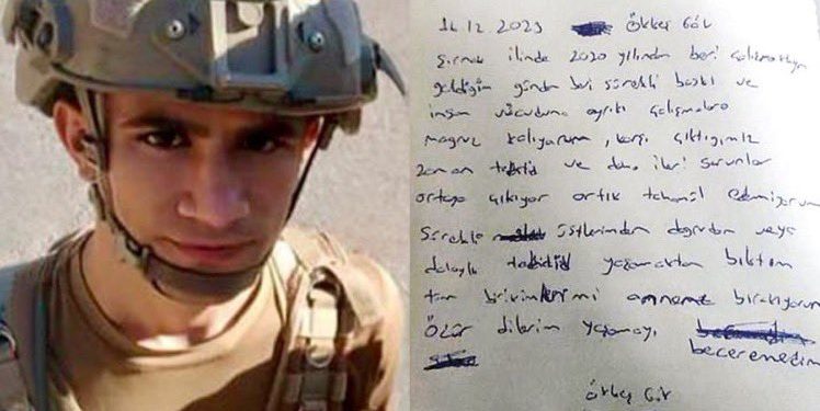 Gaziantep’te intihar eden uzman çavuş Ökkeş Gök’ün yazdığı mektubu ortaya çıktı