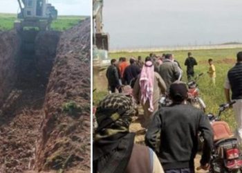 Türk devleti Rojava’da işgal ettiği bölgeleri hendeklerle kendi topraklarına katıyor