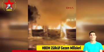 Kocaeli’de park istasyonuna sabotaj: 17 servis aracı yandı