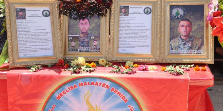 HRE şehitleri Dilsoz Reco ve Çekdar Kobanê için taziye çadırı kuruldu