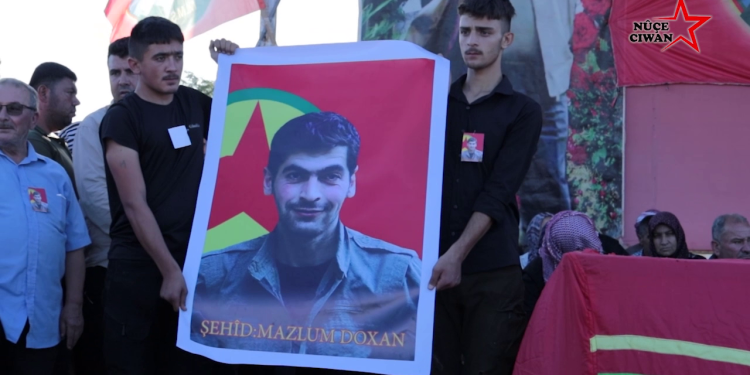 Gerilla Mazlum Doğan için Şehba’da kitlesel tören!