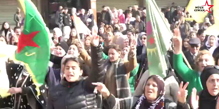 Heseke’de binlerce kişi Türk devletinin vahşetine karşı yürüdü