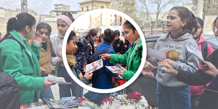 Halep’teki Genç Kadınlar 8 Mart İçin Bildiri Dağıttı