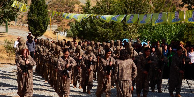 Şehit Çiya ve Beritan için düzenlenen gerilla töreninin görüntüleri paylaşıldı