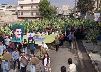 Halep’te binler Önder Apo’ya özgürlük istedi