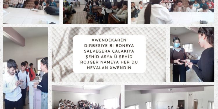 Dirbesiye Öğrencileri, Şehit Asya ve Şehit Rojger’in Şehadet Yıldönümünde Mektuplarını Okudu