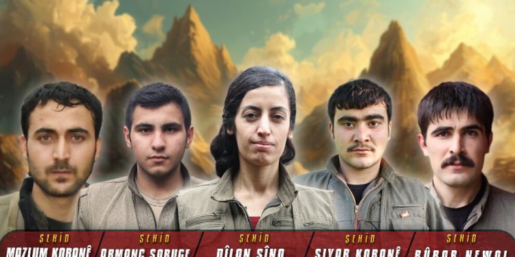 HPG BİM Şehit Düşen 5 Özgürlük Gerillasının Kimlik Bilgilerini Paylaştı