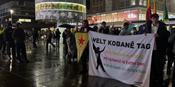 Berlin’de 1 Kasım Dünya Kobanê günü için yürüyüş gerçekleştirildi