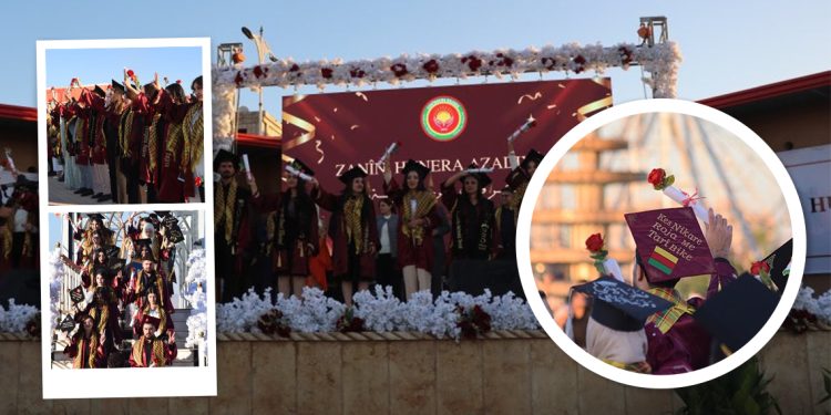 Rojava Üniversitesi 211 Öğrencisi İçin Mezuniyet Töreni Düzenledi