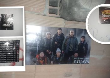 Amed’de Gençlerden Rojava Saldırılarına Karşı Sticker Çalışması
