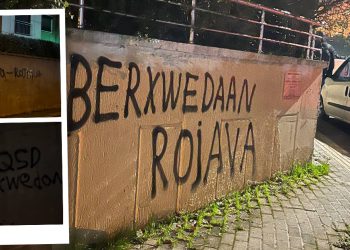 Bursa’da Yurtsever Gençler’den Rojava Saldırılarına Dönük Yazılama