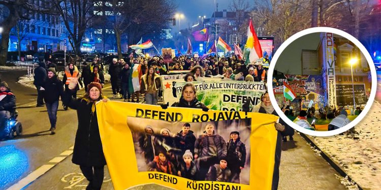 Hamburg’da Binler : Gözümüz Kulağımız Rojava’da