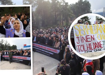Hatay’ın Yayladağı Sınır Kapısına Rojava’ya Destek Yürüyüşü