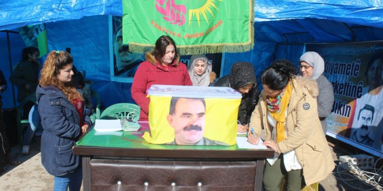 Dırbêsiyê’de Genç Kadınlardan Leyla Güven’e destek eylemi