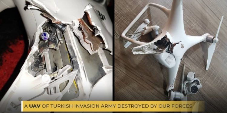 YPG: İşgalci Türk devletine ait bir drone düşürüldü
