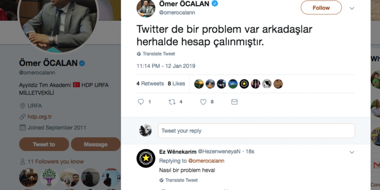 Halklar Önderi Öcalan görüşmesine tweet atan Ömer Öcalan’ın hesabı hacklendi