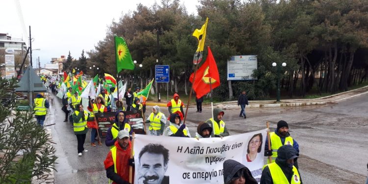 Tecride karşı bir uzun yürüyüşte Yunanistan’da başladı
