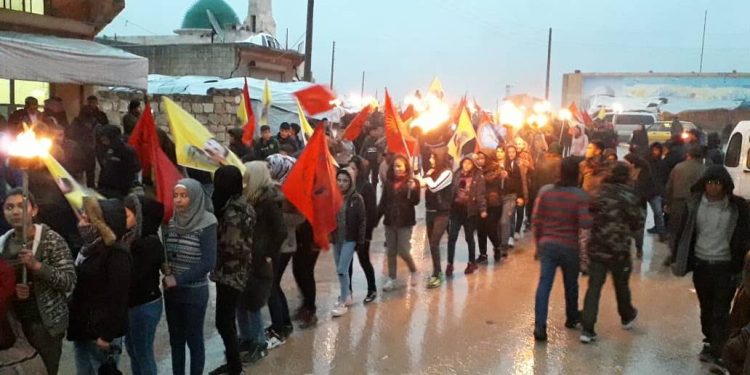 Kuzey Suriye ve Rojava gençliğinden komploya karşı eylemler