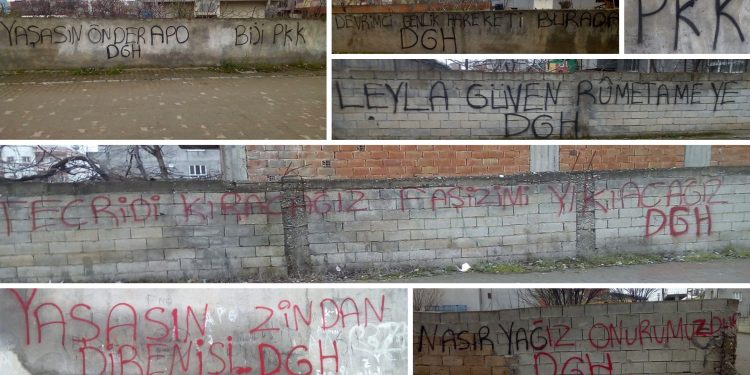 Êlih gençliğinden tecride karşı yazılama eylemi: “Yaşasın Önder Apo”