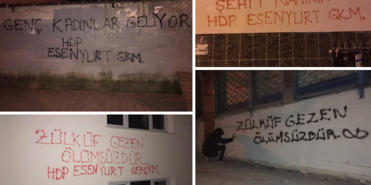 Marmara gençliğinden yürüyüş ve yazılama eylemi