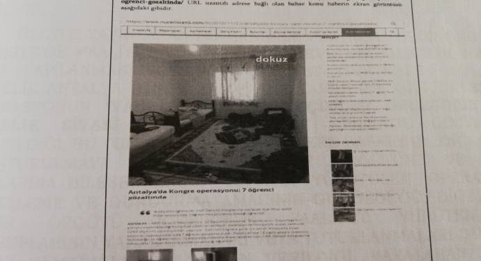 Ajansımızın yaptığı haberi, savcı iddianame de suç delili olarak gösterdi