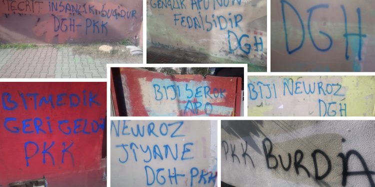 İstanbul gençliğinden yazılama eylemi: “PKK Burada”