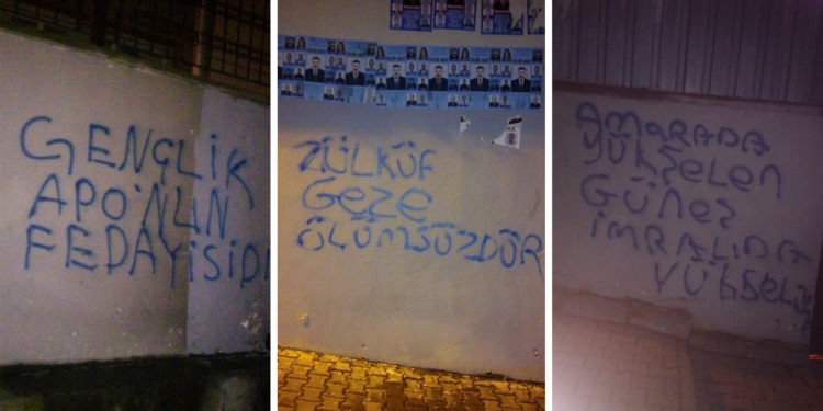 İstanbul gençliğinden yürüyüş ve yazılama eylemleri