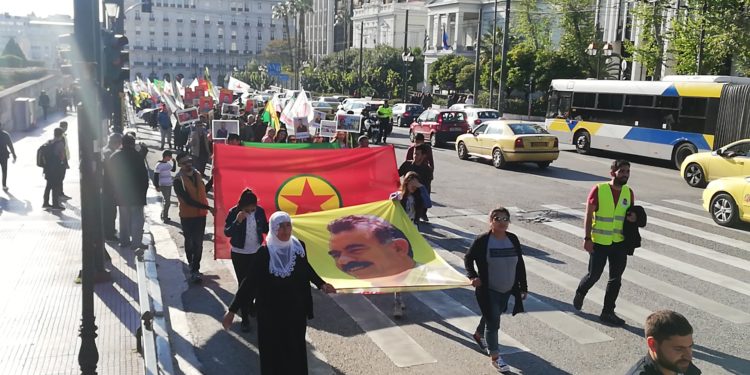 Atina’da tecride karşı eylem