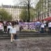 Tevgera Ciwanên Şoreşger üyesi gençler Paris’te eylemde