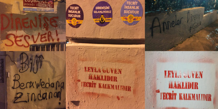 İstanbul gençliğinden duvar yazılama ve stickers eylemleri