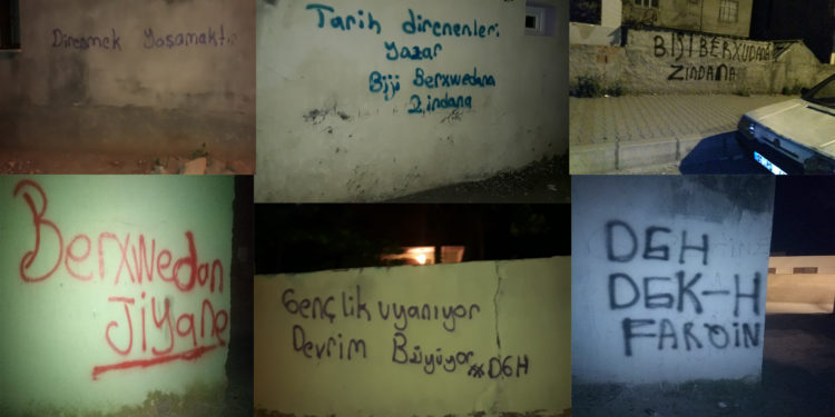 İntikam Birimlerinden duvar yazılama eylemi