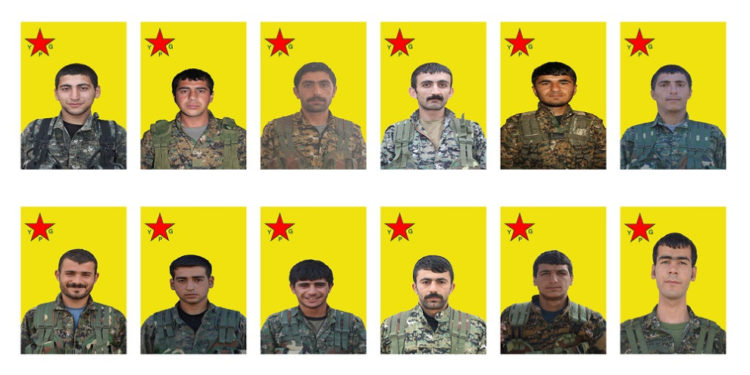 YPG, Çağın Direnişinde şehit düşen 12 savaşçının kimlik bilgilerini açıkladı