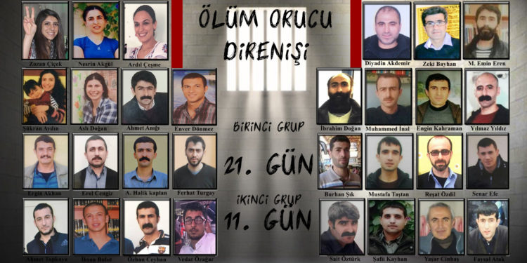 Ölüm Orucu Direnişi 21’inci gününde: 30 tutsak ölüm orucunda