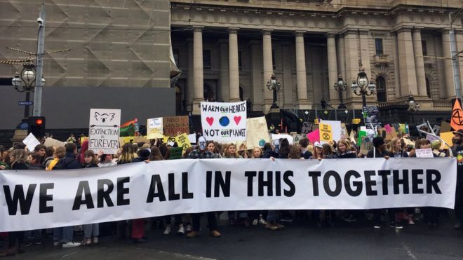 Dünya gençliği iklim içim alanlarda