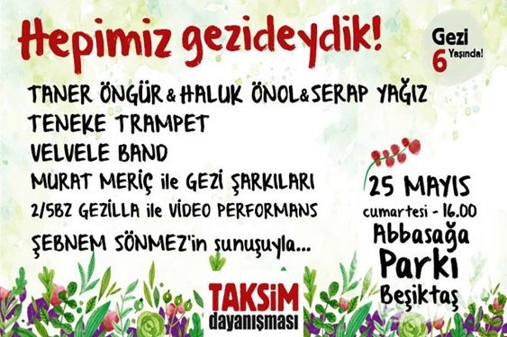 Gezi Direnişi etkinliklerle karşılanacak