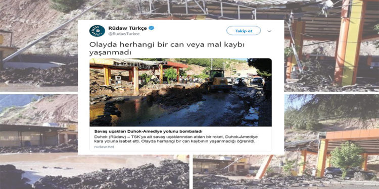 Rudaw, işgalci Türk devletinin saldırılarını olay olarak servis ediyor
