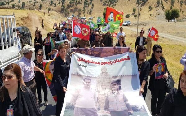 Binler Qendîl’de şehit Helmet, Şahin ve Devran için yürüdü