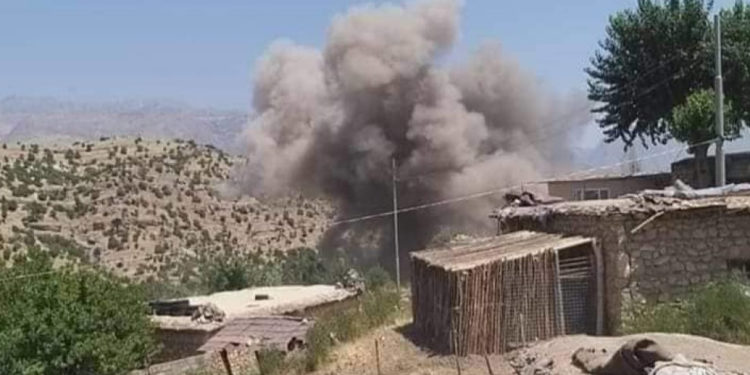 İşgalci Türk devleti köyleri bombalıyor!