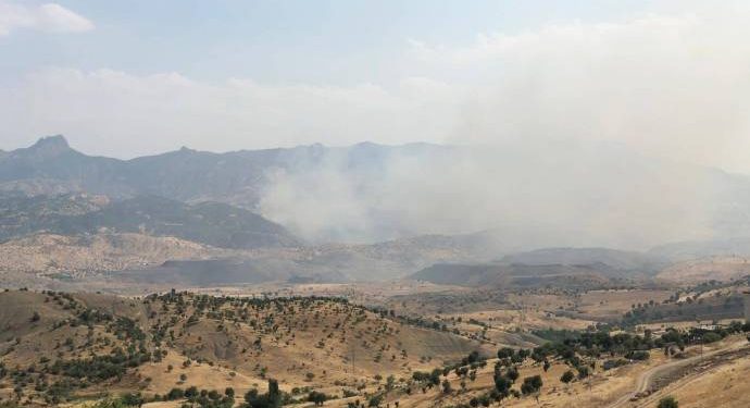 İşgalci Türk devleti Cudi dağını bombaladı