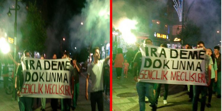 Gençlik Meclislerinden gaspçı kayyımlara karşı meşaleli yürüyüş eylemi