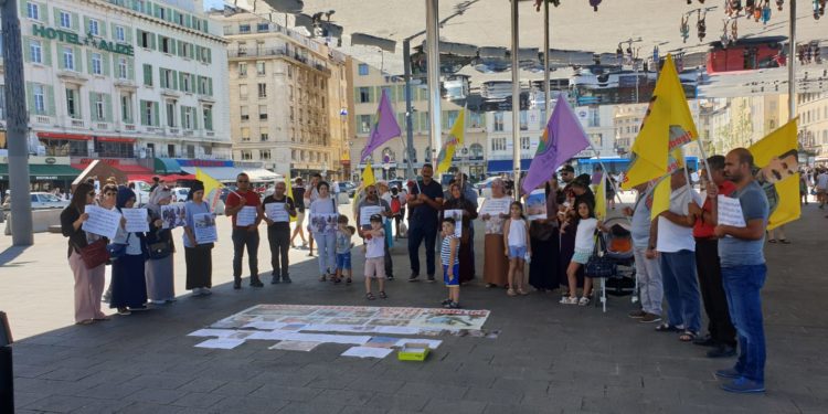 Marsilya’da Şengal Soykırımı protesto edildi