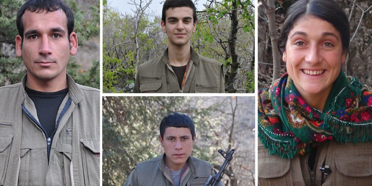 Heftanin’de şehit düşen 4 gerillanın kimlik bilgileri açıklandı