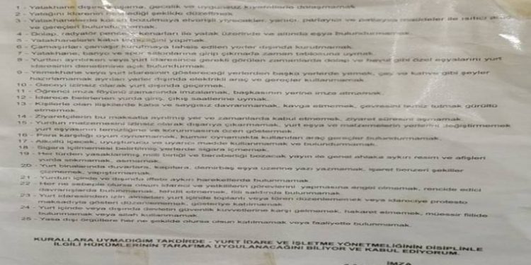 İşgalci devletin yurtlarında yasaklarda bitmiyor