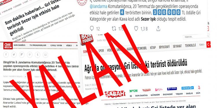 FLAŞ – Türk Özel Savaş Merkezinden bir YALAN daha!