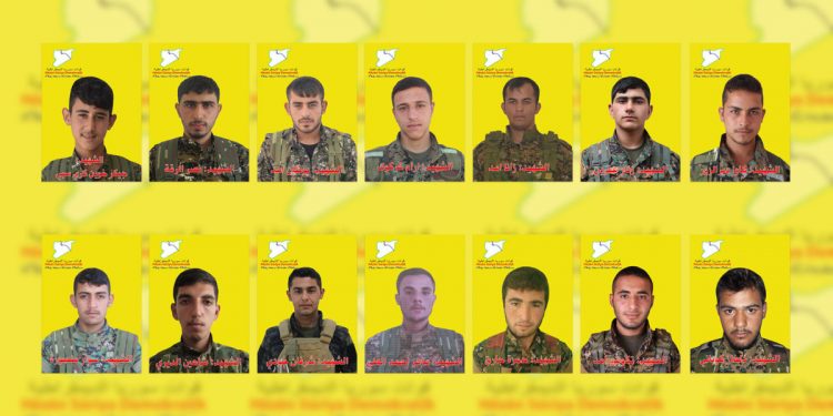QSD, Cenga Rojava Direnişi’nin 14 şehidini açıkladı