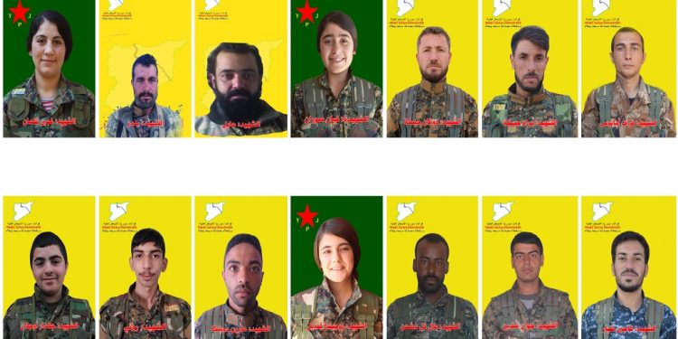 QSD, 14 şehidinin kimlik bilgilerini açıkladı