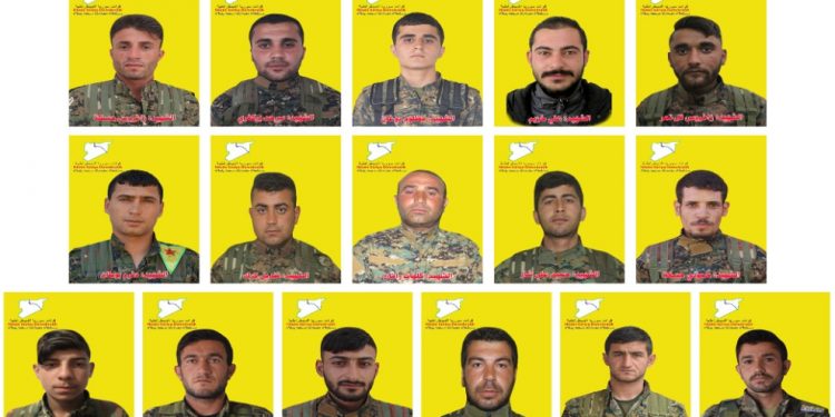 Cenga Rojava Direnişi’nde şehit düşen 16 savaşçının kimliği açıklandı